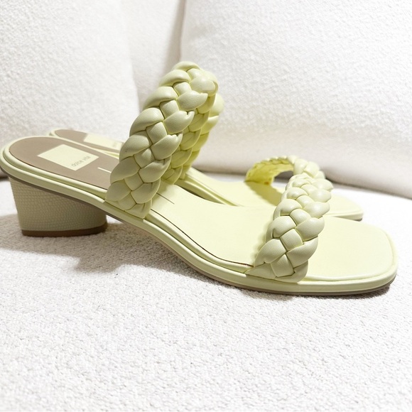 NEW Dolce Vita Ronin Sandals Pastel Yellow Braided Straps
Square Toe sz 12 - Picture 12 of 16